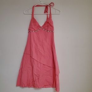 Pink halter dress